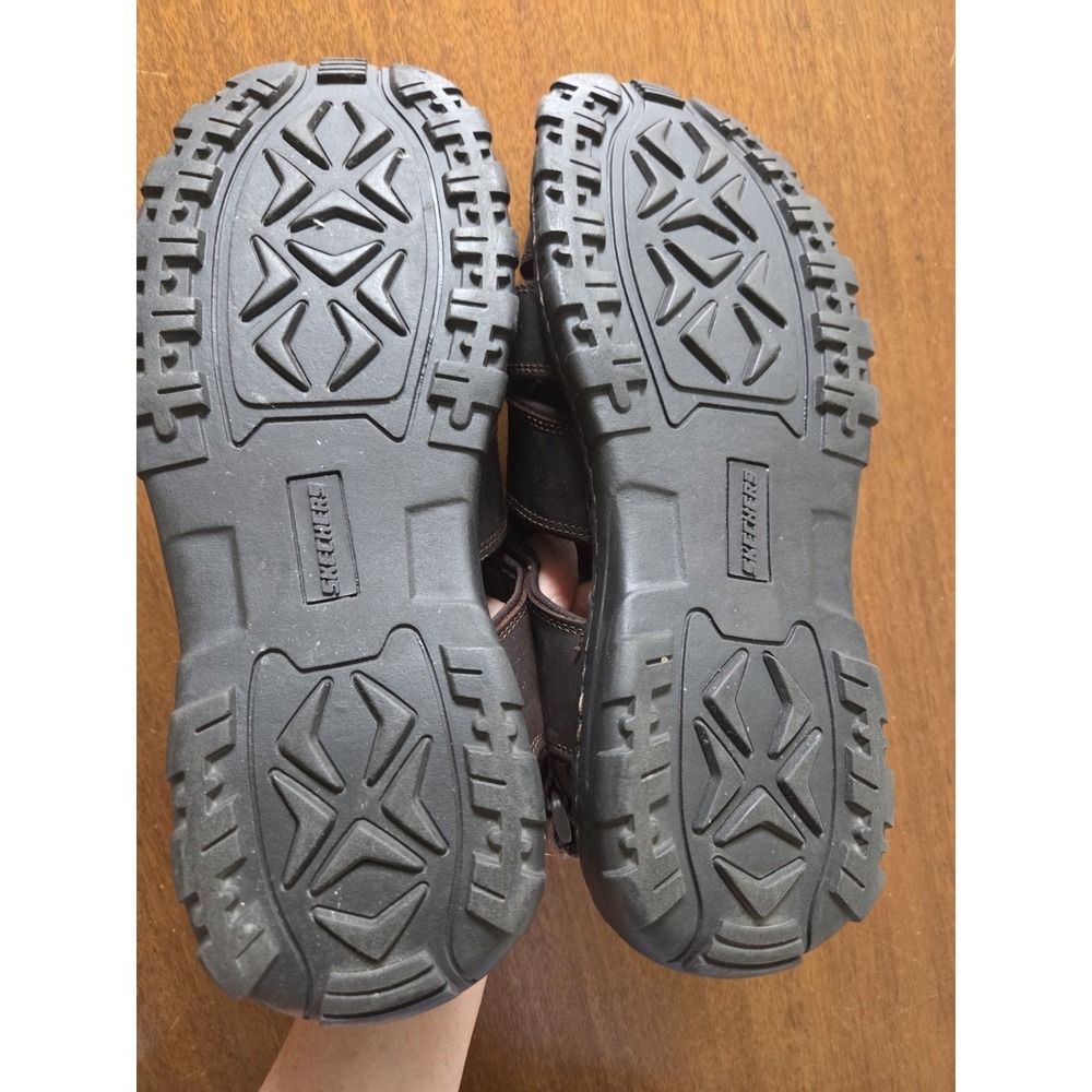 Vtg Skechers Sandals Mens 11 Closed Toe Brown 60848 Cool Summer 90s Y2k Comfort - Picture 3 of 11